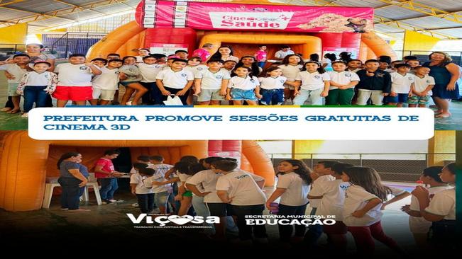 Prefeitura promove sessões gratuitas de cinema 3D