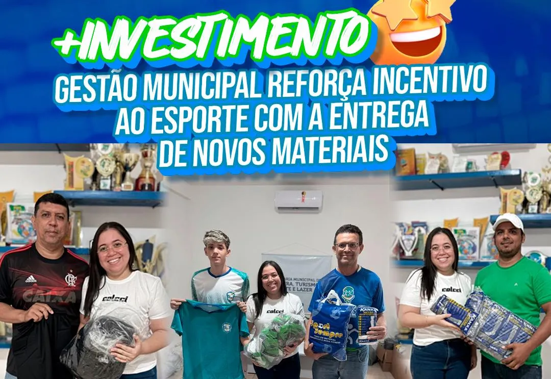 Gestão municipal reforça incentivo ao esporte com a entrega de novos materiais