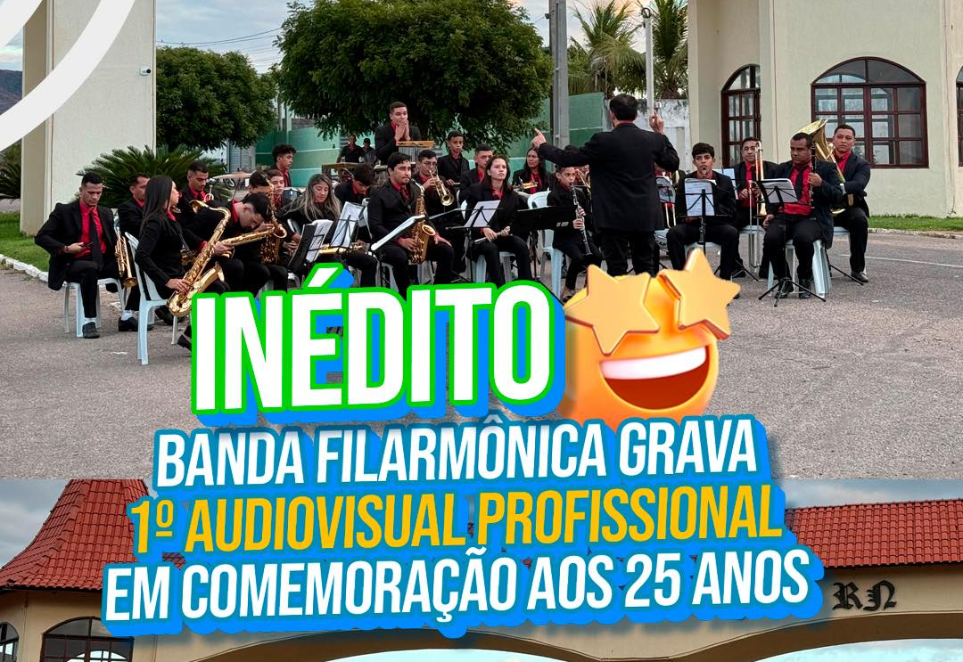 Banda Filarmônica grava 1º audiovisual profissional em comemoração aos 25 anos.