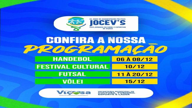 De 06 à 20 de dezembro, acontece o maior evento esportivo do Estado do Rio Grande do Norte – Jocev’s