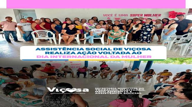 Assistência Social de Viçosa realiza ação voltada ao Dia Internacional da Mulher.