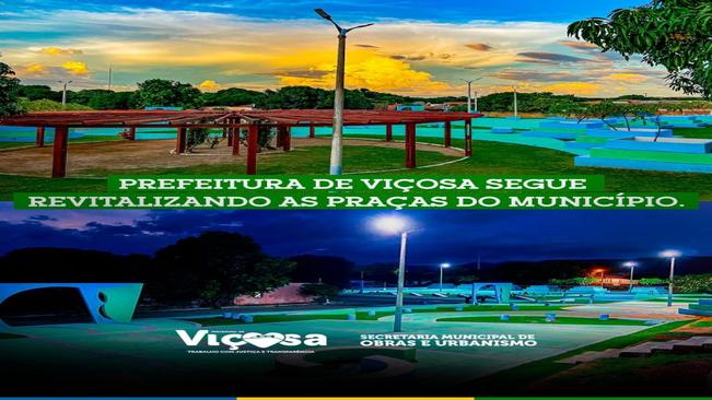 Com recursos próprios, Prefeitura revitaliza a Praça Antônio Gomes da Silva