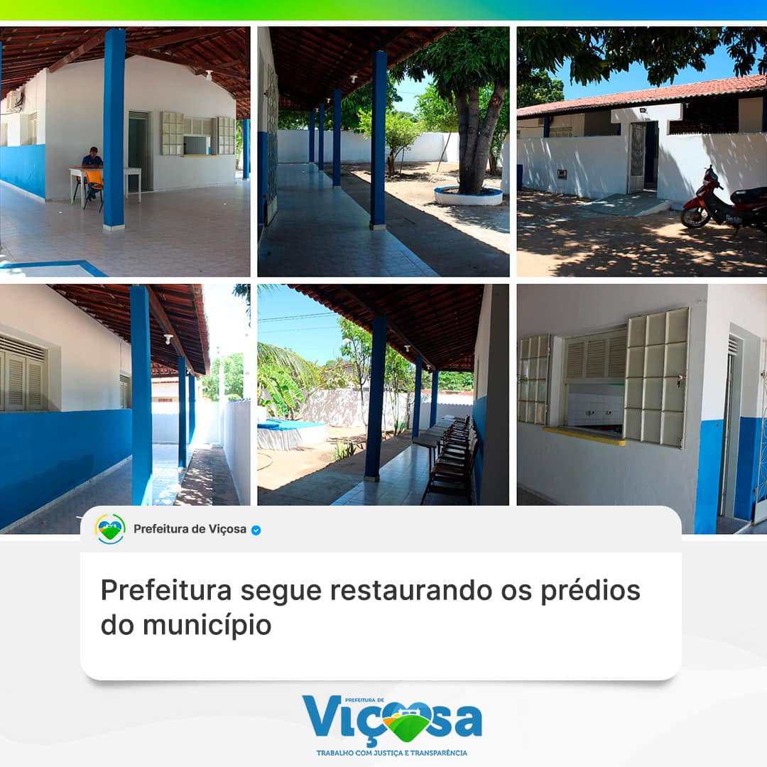 Prefeitura de Viçosa segue restaurando os prédios do município